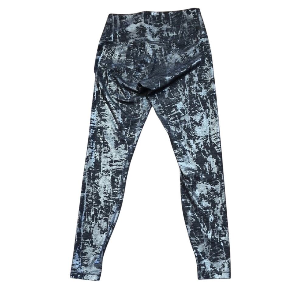 Lululemon Wunder Under Womens Size 8 Leggings Brindle Black Silver